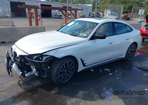 2025 BMW I4 xDrive40 из США, поврежденный, VIN WBY43HD07SFU10925